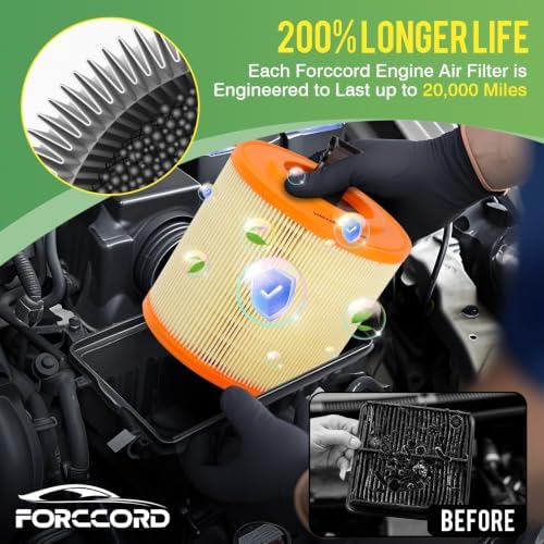 Cabin & Engine Air Filter for 2016-2019 Chevy Cruze 1.4L (Not For Limited) - Image 3