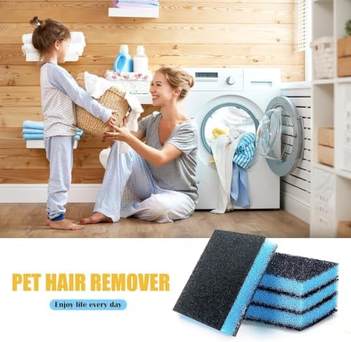 Pet Hair Remover for Laundry - 4 Pieces Reusable Dog Hair Remover for Laundry - Laundry Lint Catcher for Washing Machine -Effective Dryer Hair Catcher for Cats and Dogs-LK - Image 6