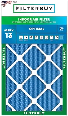 Filterbuy 20x36x2 Air Filter MERV 13 Smoke & Allergy Defense (1-Pack) by Filterbuy