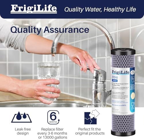 1 Micron 10" x 2.5" Whole House CTO Carbon Sedimen Water Filter Compatible DuPont WFPFC8002, WFPFC9001, SCWH-5, WHCF-WHWC, FXWTC, RO Unit for Under Sink & Countertop Filtration System,3Pack - Image 5