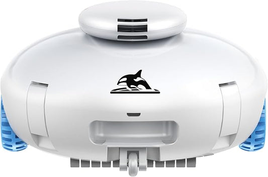2025 Cordless Robotic Pool Vacuum, Pool Cleaner for Above Ground/Inground Pools - 7500mAh Battery, Lightweight, 140mins Runtime, Powerful Suction Pool Cleaner Vacuum for Flat-Bottom Swimming Pools