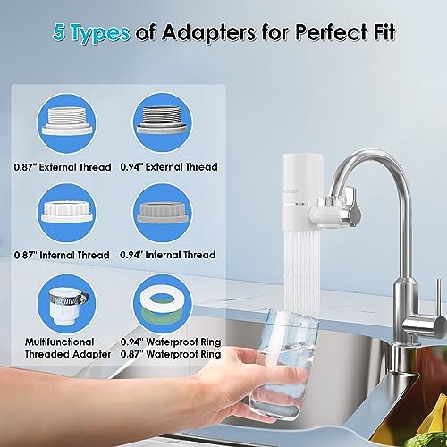 Vortopt 2 Faucet Water Filter for Sink, T1 Rapid Flow, NSF Certified - Image 5