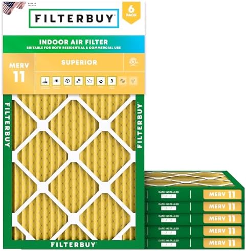 Filterbuy 12x36x1 Air Filter MERV 11 Pet & Allergy Defense (6-Pack) by Filterbuy