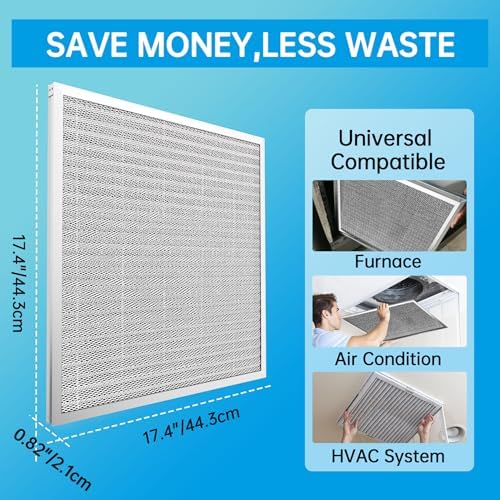 UBeesize 18x18x1 Reusable Electrostatic Air Filter HVAC AC Furnace Filter,MERV 8, Washable, Lasts a Lifetime,Permanent Air Filter,Breathe Fresher,Home And Office(Actual Size:17.44x17.44x0.82 Inch) - Image 4