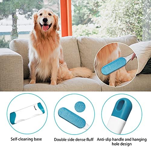 2 Pack Furniture Lint Remover Brushes, Double Sided Self Cleaning Loose Hair Catcher for Pet, Hair Cleaner for Clothes, Sofa, Carpet - Image 2