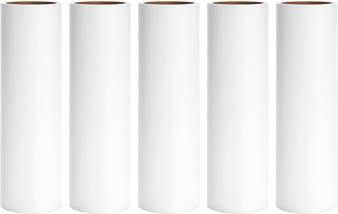 6.3 inch Large Lint Roller Refills Compatible with PetLovers BomDa YabeePet Fedicelly Large Lint Rollers for Pet Hair Extra Sticky 60 Sheets per Refill Pack of 5 Rolls 300 Sheets Total by MINGRACE