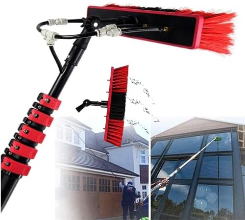 Solar Panel Cleaning Brush & Water Fed Pole Kit - 5.4m High Window & Vehicle Cleaning Tool for Solar Panels, Cars, Trucks, & Vans - Efficient & Easy to Use
