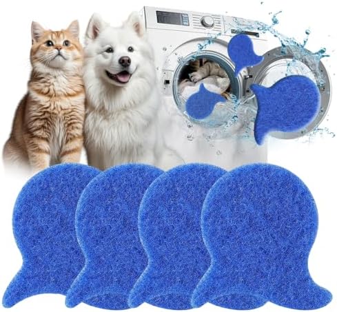 Pet Hair Remover for Laundry, 4PCS Reusable Dog Hair Remover Tool | Dryer Lint Catcher Effectively Removes Dog&Cat Hair Lint and Dander for Clothing Beds Sofa Carpets Pet Beds Car Seats by Unknown