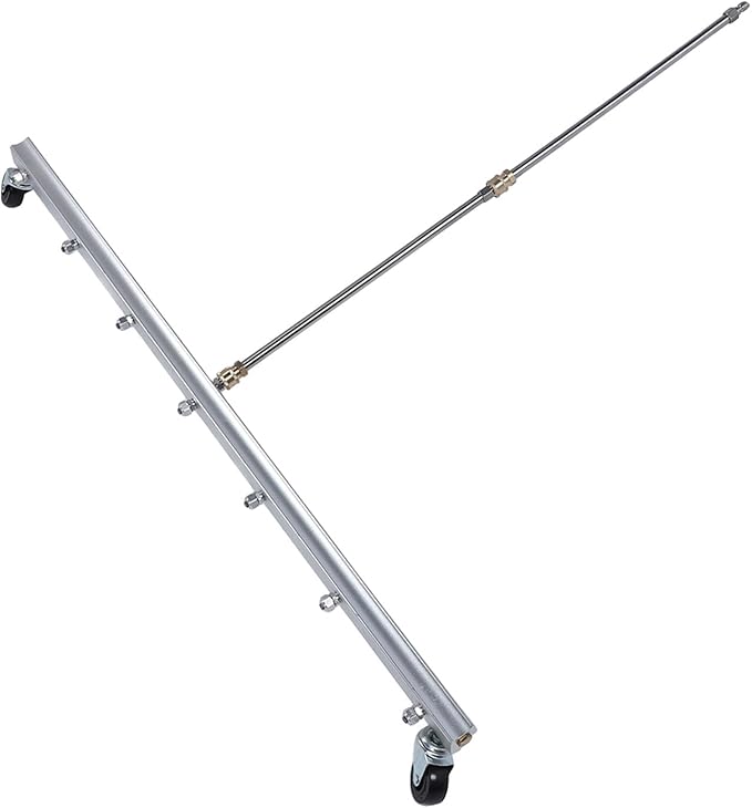 Pressure Washer Cleaner Stainless Steel 39.37inch Heavy Duty Water Broom with 1/4inch Quick Connector for Household Business Cleaning Surface Debris Removal (for Floor)