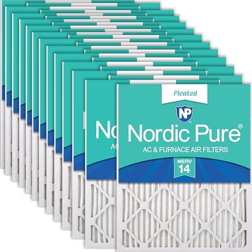 Nordic Pure 20x25x1 Pleated MERV 14 Air Filters 24 Pack by NordicPure