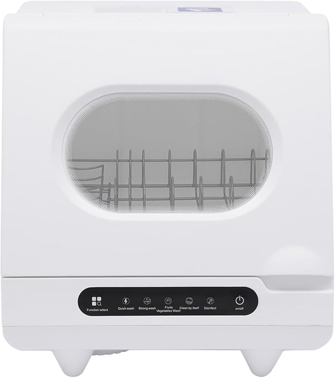 Portable Dishwasher, 1200W Countertop Mini Dishwasher With Display Screen,Multi-Functional Large Capacity Compact Disinfect Storage Dishwasher For Apartments,Dorms,Rvs, Kitchens