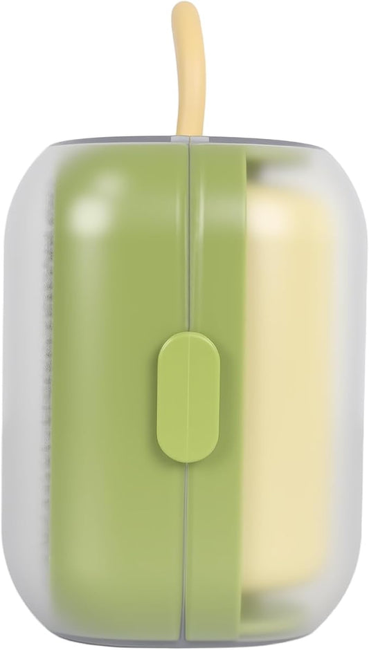 Mini Lint Brush/Roller, 2-in-1 Lint Remover, Green | Washable, Reusable Lint Roller, Portable Travel Size, For Pet Hair, Clothes, Carpet, Car, Includes Cleaning Brush by Unknown
