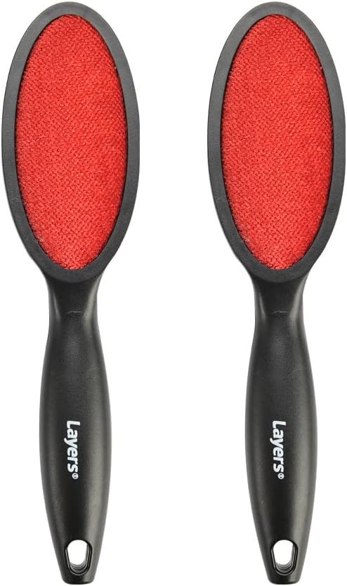 Layers 2 Pack Lint Remover 2 Sided Lint Brush, Travel Clothes Roller by Layers