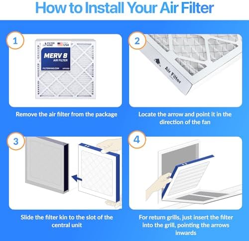 Filter King 11x11x1 Air Filter MERV 8, AC Furnace Filters (3-Pack) - Image 3