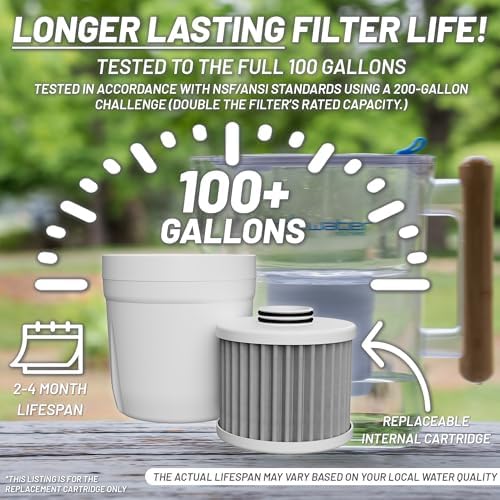 Epic Water Filters Pure XP REPLACEMENT CARTRIDGE ONLY/Compatible with Epic Pure Water Pitcher/Removes Fluoride, Lead, Forever Chemicals, Heavy Metals, Industrial Pollutants/Filters 100 Gallons - Image 4