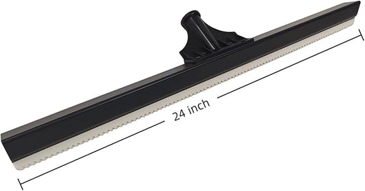 24in Epoxy Squeegee, Teeth Notched Squeegee for Self Leveling Cement Urethane Epoxy Floor Wall Spreader, Lightweight Professional Epoxy Tool for Garage Floors Driveways Walls, Black