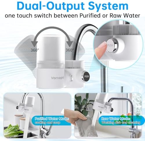 Vortopt 360?? Rotating Faucet Water Filter for Sink, 400 Gallon Water Filter - Image 5