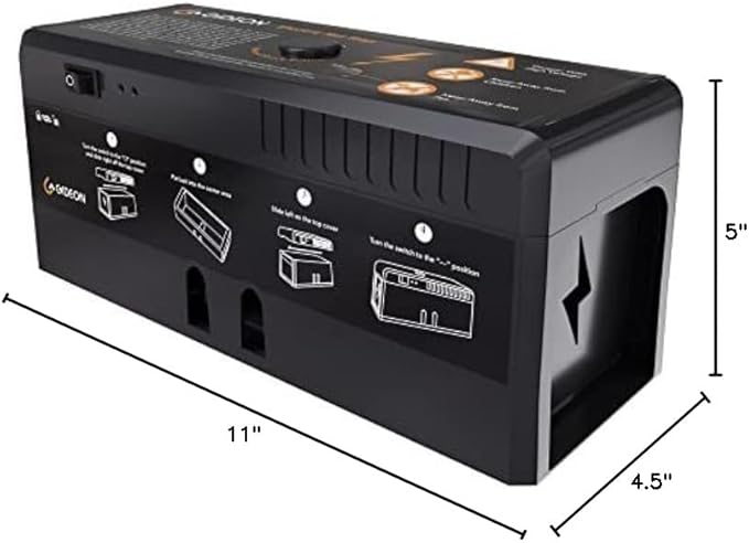 Eliminator Mouse Trap & Rat Trap-Electric Mouse Traps Indoor for Home- Humane pest Control Traps for Mice- No Touch, Reusable Rat Zapper Rodent Killer