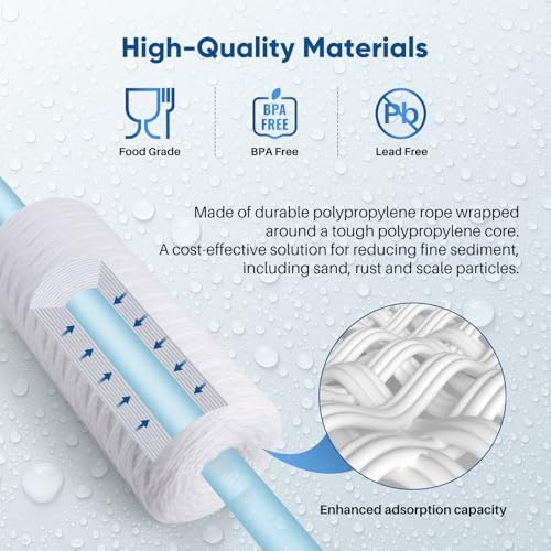 PUREPLUS 1 Micron 10 x 4.5 Whole House Water Filter for Well Water 4 Pack - Image 5