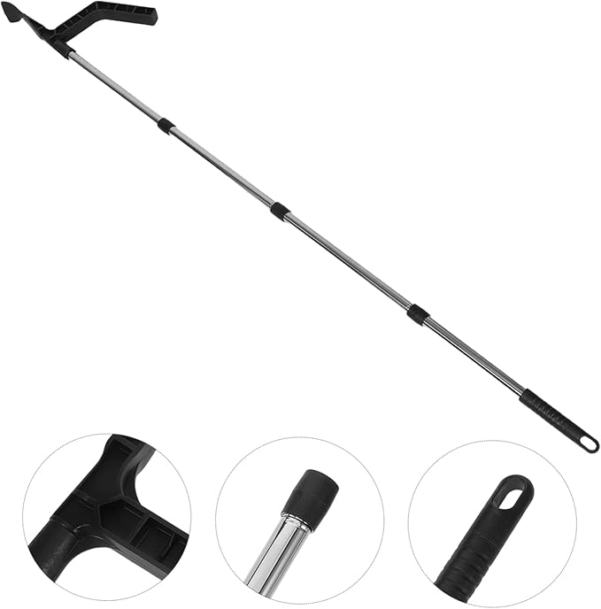 POPETPOP 1 Set Gutter Cleaning Tools with Extended Poles Leaf Scooping Shovel for Efficient Debris Collection Weather Resistant Design for Safe Cleaning