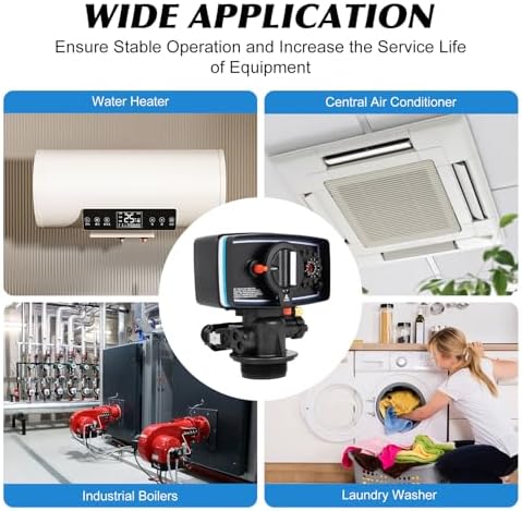 Water Softener Valve, 12-Day Time Clock Control Valve Replacement Head with Fine Thread for Water Filter Softener R-esin Tank - Image 5