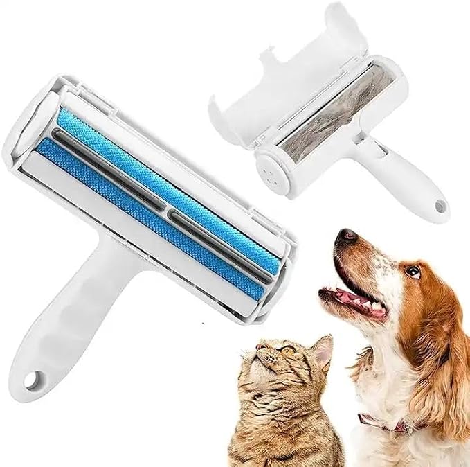 Pet Hair Remover Bundle, Reusable Lint Roller & Pet Hair Remover for Laundry Cat & Dog Fur Remover Set for Laundry Couch, Carpet Bedding & Clothes (Blue) - Image 9