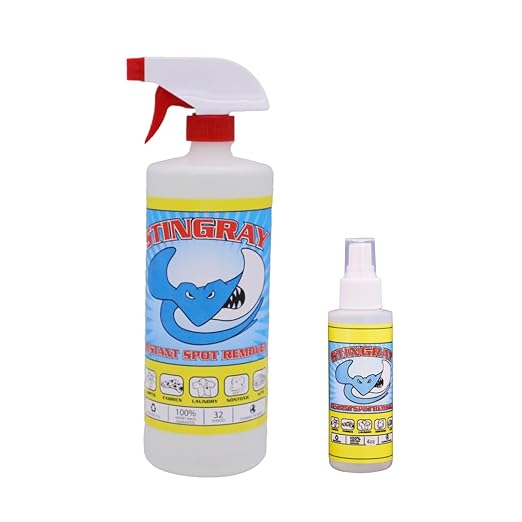 STINGRAY SPOT REMOVER Combo Kit | Advanced, Eco-Friendly Multi Surface Stain Removal | Includes 32 Fl oz Single and 4 Fl oz Single