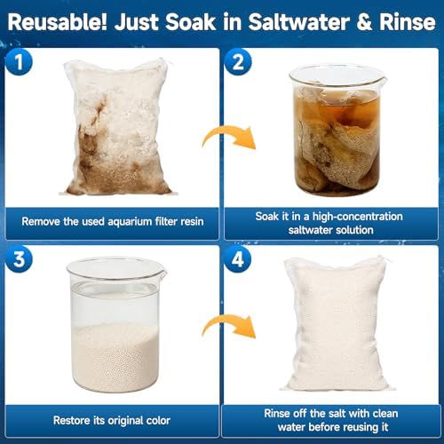 Aquarium Filter Resin Media, 900g with Mesh Bag for Clearer Water - Image 3