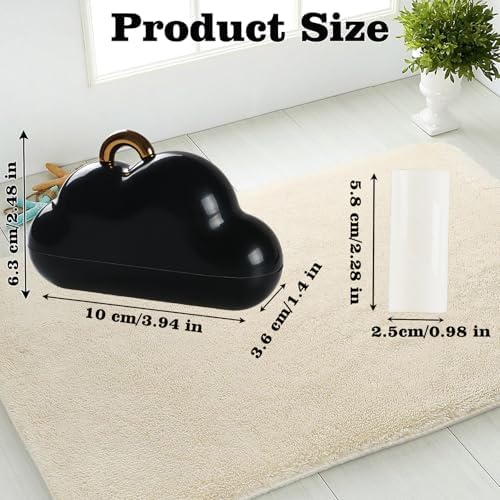 Mini Travel Size Reusable Lint Roller for Clothes & Pets, 150 Refillable Sheets (Black) - Image 2