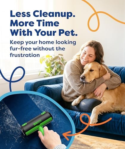 Triton Pet Hair Removal Tool w/Fur Trapping Compartment, 60% Smaller Storage Size, Reusable Shedding Roller, Cat and Dog Hair Remover for Car, Furniture, Carpet, Couch (Green) - Image 5