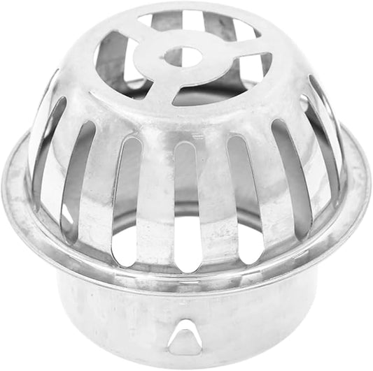 Roof Floor Drain,SAFYY 304 Stainless Steel Roof Drain Dome,Balcony Roof Dome Drain Cover,Yard Outdoor Anti Blocking Strainer,Gardens Gutter Cleaning Tool,Rain Bucket Drainage Parts (1, 90mm/3.5")