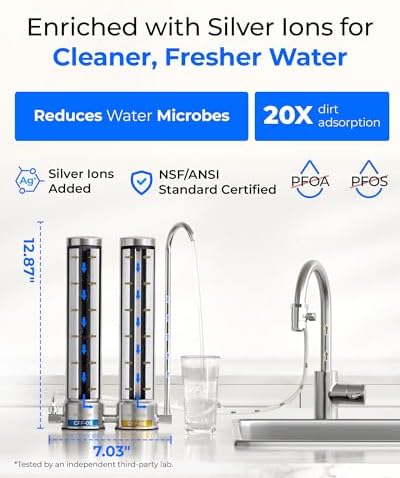 Waterdrop CTF-09 Dual-Stage Silver Ions Water Filter for Sink Faucet - Image 4