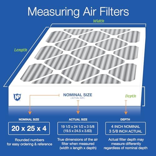 Nordic Pure 20x25x4 Pleated MERV 8 Plus Carbon Air Filters 1 Pack - Image 2