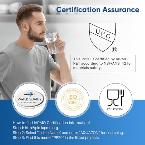 PUREPLUS 5 Micron 20"x2.5" Whole House Sediment Water Filter PP20 6 Pack - Image 3