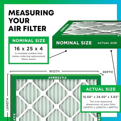 Filterbuy 16x25x4 Air Filter MERV 11 Pet & Allergy Defense (6-Pack) - Image 2