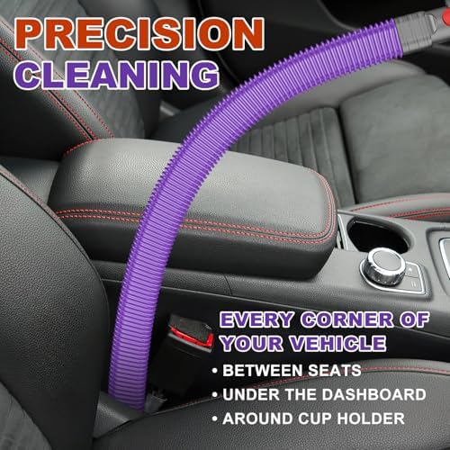 Sealegend Dryer Vent Cleaner Kit for Dyson Dryer Lint Vacuum Attachment | Purple Dryer Lint Trap Clean Hose Compatible with Dyson V7 V8 V10 V11 V12 V15 etc Cordless Vacuum Cleaner Lint Remove Brush - Image 5