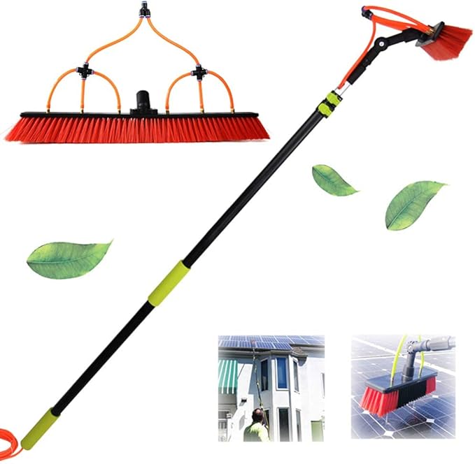 Photovoltaic Panel Cleaning, 3.6-11M Water Fed Telescopic Brush, Window Clean, Extendable Cleaner Conservatory Roof Cleaning Tools Roof/4M 18Ft