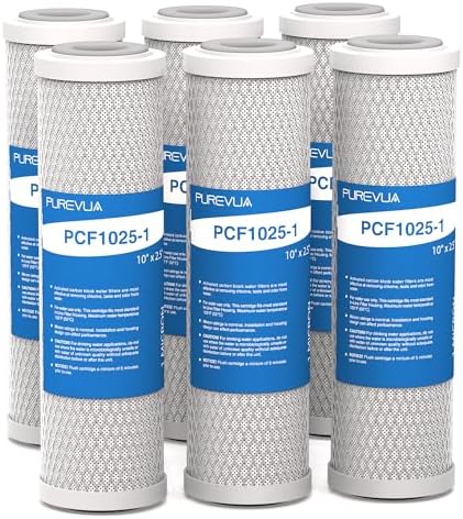 1 Micron 2.5" x 10" Whole House CTO Carbon Water Filter Cartridge by Purevua