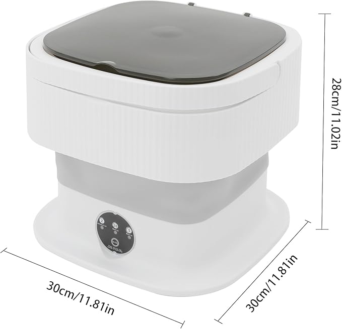 Portable Washing Machine, Foldable 10L Large Capacity Washer with 3 Modes Deep Cleaning, for Laundry, Dorms, College, RV, Camping, Underwear,Socks,Baby Clothes