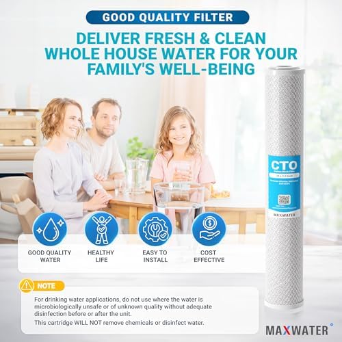 5 Micron 20" x 2.5" CTO Carbon Block Filter Replacement Cartridge Slim BB Whole House Water Filtration System | Compatible With FLTWH2025C05, C1-20, CB-25-2005, 155597-43, SP-EP-20 (1 Pack) - Image 6