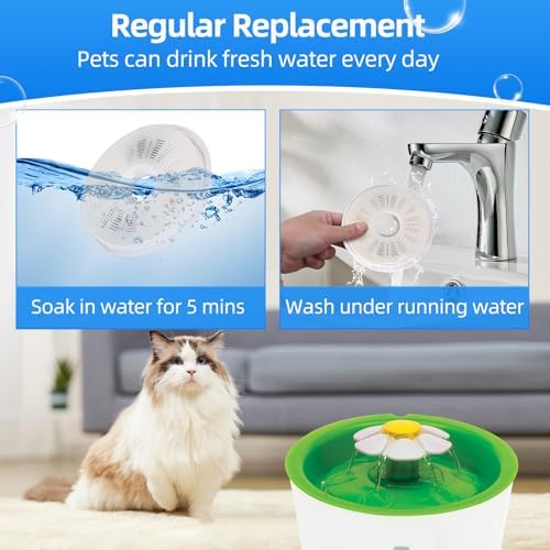 6+2 Pack Cat Fountain Filters Compatible with Catit 3L Fountain - Image 5
