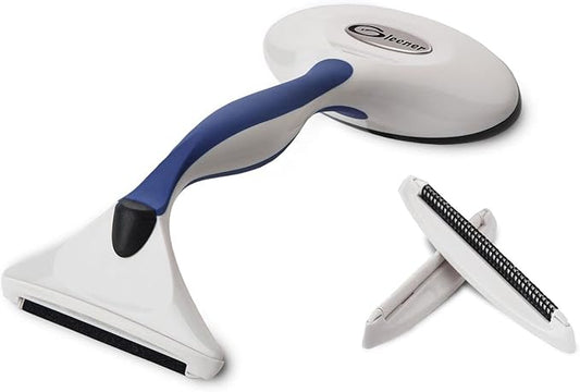 GLEENER Battery-Free Fabric Shaver & Lint Brush | Ultimate Fuzz Remover Sweater Comb | Lint Remover and Depiller for Clothing & Furniture (Navy) by Gleener