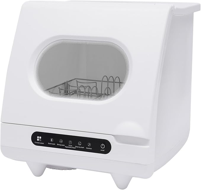 Portable Dishwasher, 1200W Countertop Mini Dishwasher With Display Screen,Multi-Functional Large Capacity Compact Disinfect Storage Dishwasher For Apartments,Dorms,Rvs, Kitchens