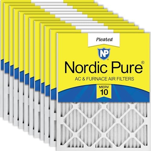 Nordic Pure 18x24x1 Pleated MERV 10 Air Filters 12 Pack by NordicPure