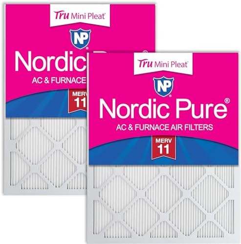 Nordic Pure 18x25x1 Tru Mini Pleat MERV 11 AC Furnace Air Filters 2 Pack by NordicPure