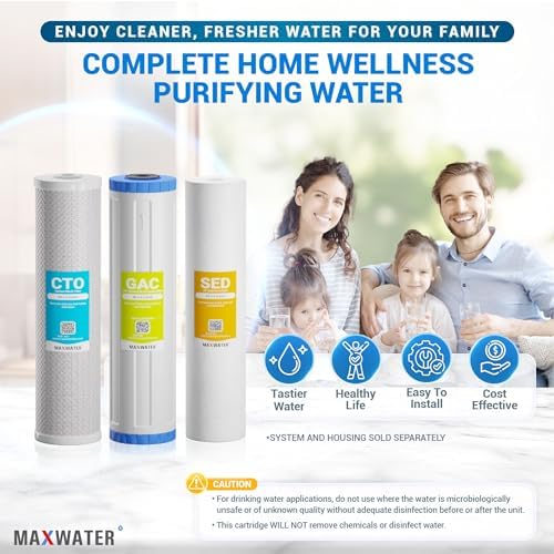 Max Water 3-Stage 20" x 4.5" Whole House Replacement Water Filter Set - Image 6