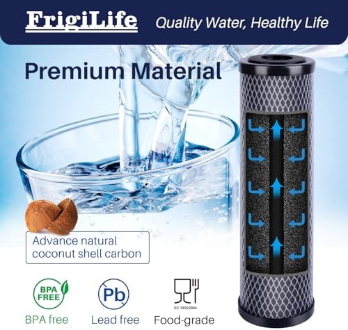 1 Micron 10" x 2.5" Whole House CTO Carbon Sedimen Water Filter Compatible DuPont WFPFC8002, WFPFC9001, SCWH-5, WHCF-WHWC, FXWTC, RO Unit for Under Sink & Countertop Filtration System,3Pack - Image 4