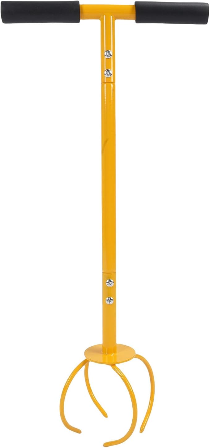 Hand Tiller Stainless Steel Cultivator Soil Aerator for Flower Beds Vegetable Gardens Orchards