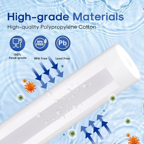ICEPURE 5 Micron 20" x 4.5" Whole House Sediment Water Filter, 4PACK - Image 5
