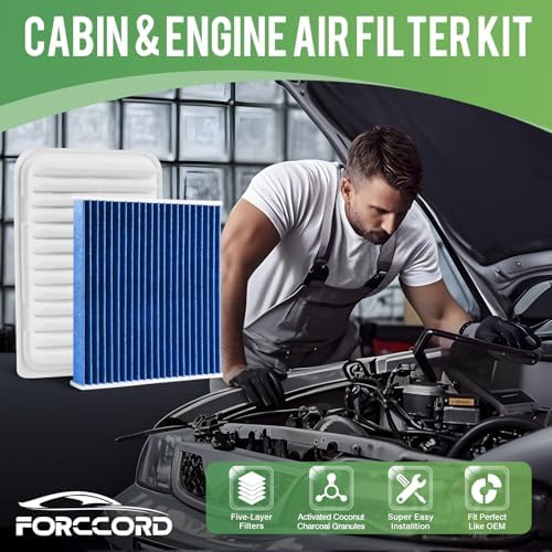 Cabin & Engine Air Filter Kit for Toyota Corolla 2009-2019, Yaris 2007-2018 - Image 2